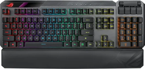 Vista 2 de ASUS ROG Claymore II Teclado mecánico modular inalámbrico para juegos y mouse inalámbrico ROG Gladius III