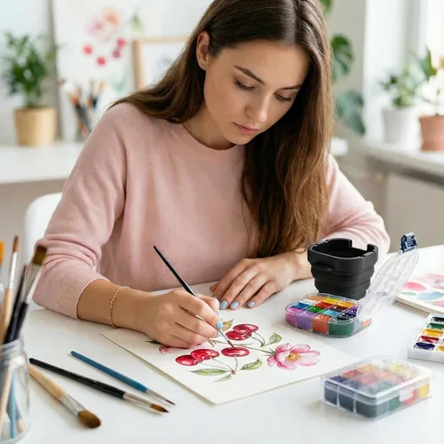 Vista 5 de Organizador de pintura vacío de 16 pozos con conservación hermética, cada celda tiene capacidad para hasta 0.3 fl oz de color de pintura para un