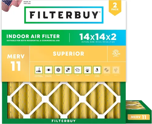 Vista 26 de Filterbuy Filtro de aire MERV 11 de 8 x 14 x 1 pulgadas para defensa de mascotas y alergias (paquete de 2), filtros electrostáticos plisados