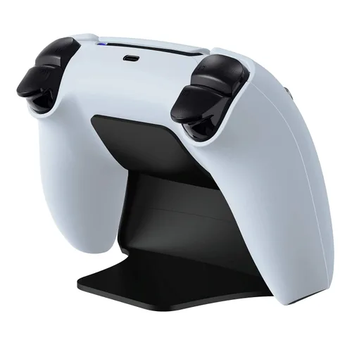Vista 8 de PlayVital Solid Black Controller Display Stand for ps5, Gamepad Accessories Desk Holder for ps5 Controller with Rubber Pads
