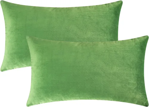 Vista 9 de Mixhug - Fundas de almohada decorativas de terciopelo, fundas de cojín para sofá y cama, juego de 2 fundas azules, 16 x 16 pulgadas