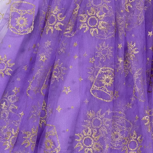 Vista 7 de Disney Princess Moana Frozen - Conjunto de 3 piezas de camiseta de tul con falda de malla y coletero para niñas pequeñas y grandes