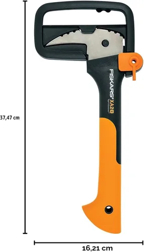 Vista 6 de Fiskars Hookaroon de 12 pulgadas, mango de agarre antideslizante con hoja puntiaguda y angular, herramienta de jardinería para rotar, arrastrar