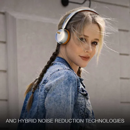 Vista 7 de Sirius 120H ANC - Auriculares inalámbricos Bluetooth con cancelación de ruido con micrófono, modo de transparencia, ligeros para viajes, gimnasio