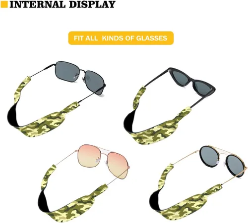 Vista 3 de Dreaweet Elegante correa de lentes de sol de leopardo morado intenso para niños y adolescentes, material flotante suave retenedor de gafas