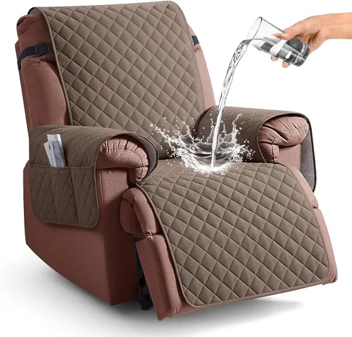 Vista 17 de KinCam Funda 100% impermeable para silla reclinable, fundas de sofá reclinable para mascotas, perros, funda de sofá reclinable, protector de muebles