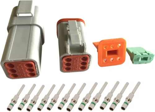 Vista 8 de FridayParts DT Deutsch Kit de conectores impermeables con contactos sólidos de 14 AWG (1 juego de 2/3/4/6 pines)