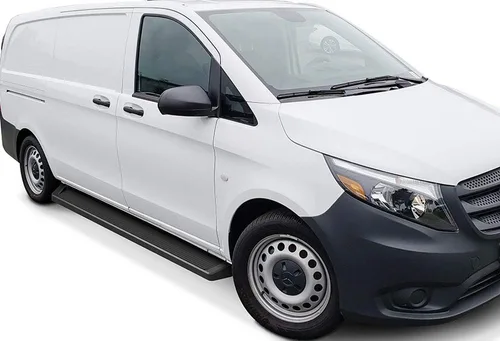 Vista 2 de APS Estribos (barras Nerf barras de escalón lateral) compatibles con Mercedes-Benz Metris 2016-2023 Cargo Van de 3 puertas
