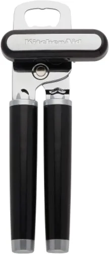 Vista 9 de KitchenAid Classic - Abrelatas y sacacorchos multifunción de fácil uso, rueda de corte de acero inoxidable ultra afilada, mangos ergonómicos suaves