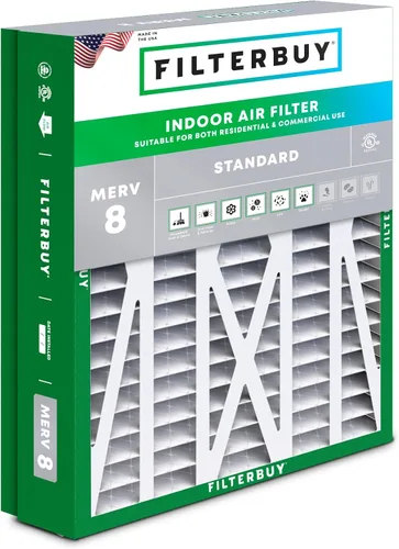 Vista 15 de Filterbuy Filtro de aire 10x17x2 MERV 8 Essential Dust & Allergy Defense (paquete de 1), filtros exteriores plisados electrostáticos para sistema