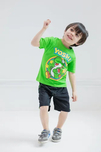 Vista 3 de SUPER MARIO Paquete de 4 camisetas de manga corta grisazulrojoverde