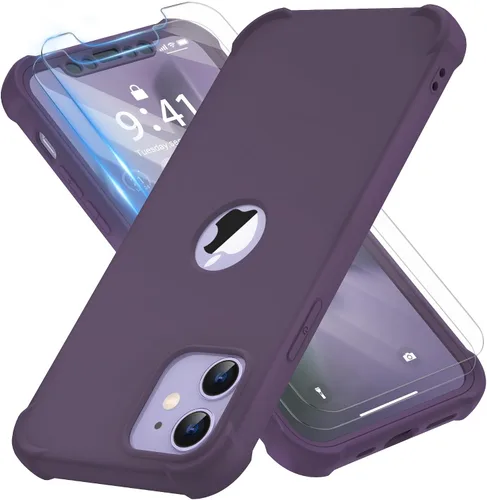 Vista 143 de ORETECH Funda para iPhone 11, con [2 protectores de pantalla de vidrio templado] [prueba de caídas de grado militar de 10 pies]
