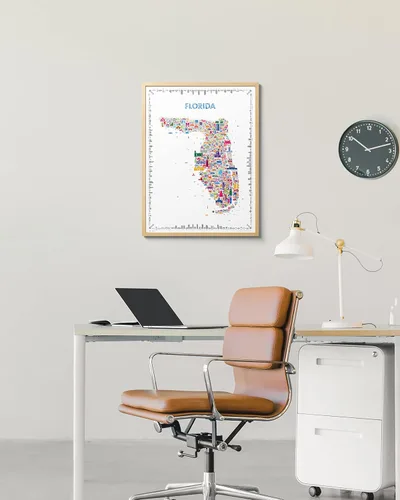 Vista 6 de Alfalfa NY - Arte de pared icónico de Florida, 18 x 24 pulgadas, sin marco, impresión artística retro brillante y colorida del estado del sol