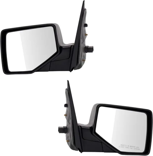 Vista 220 de TRQ Conjunto de 2 piezas de espejo lateral para conductor y pasajero, ajuste eléctrico, sin calefacción, sin memoria, color negro, compatible