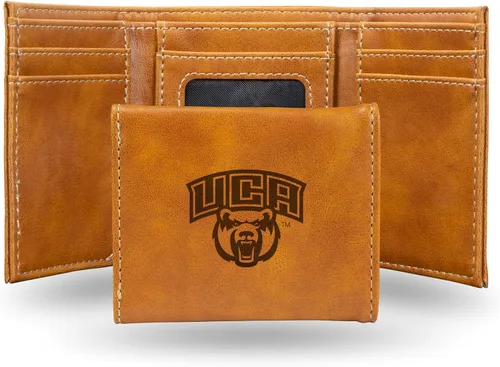 Vista 24 de NCAA Rico Industries - Billetera triple grabada con láser, con grabado láser, accesorio para hombre