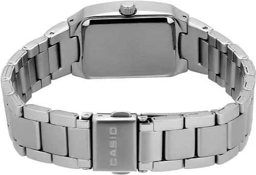 Vista 4 de Casio Reloj de pulsera clásico de acero inoxidable LTP1165A-1C para mujer, plateado, LTP-1165A-1C