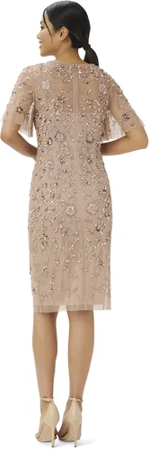 Vista 2 de Adrianna Papell Vestido corto con cuentas para mujer