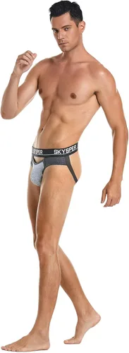 Vista 17 de SKYSPER Jock Strap Athletic Supporter para hombres Sexy Jockstrap Ropa interior masculina