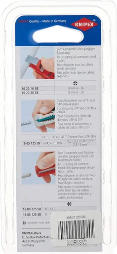 Vista 3 de KNIPEX Herramientas pelacables, 5/16 a 33/64 pulgadas, 4-3/8 pulgadas (1680125SB)