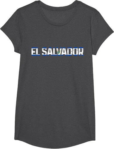 Vista 38 de Camiseta Vintage Pride con bandera salvadoreña de El Salvador, Negro