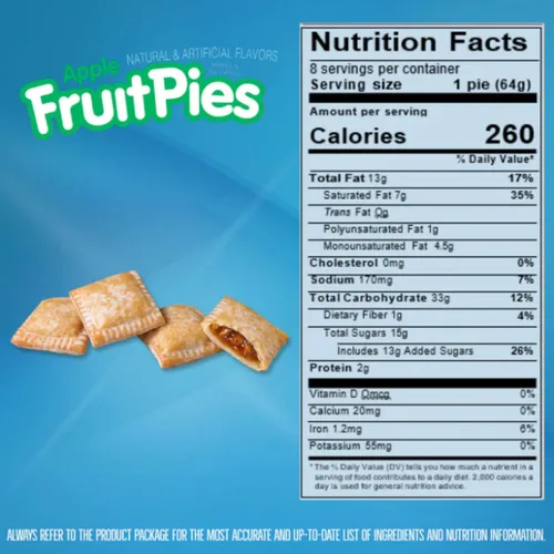 Vista 2 de Drake's Fruit Pies 32 pasteles envueltos individualmente de manzana, 4 onzas