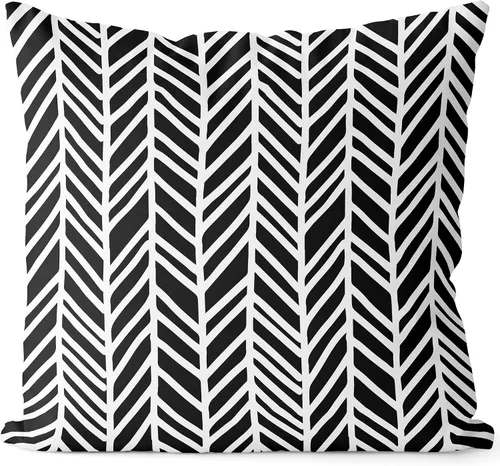 Vista 10 de BEDSUM Funda de almohada de microfibra, suave, decorativa, geométrica, abstracta, triangular, funda de cojín cuadrada para sofá, dormitorio, 18 x 18