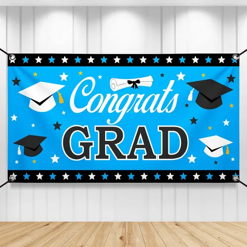 Vista 22 de KatchOn, Xtralarge - Cartel de graduación para patio, decoraciones de graduación 2026-120 x 20 pulgadas, pancarta de felicitación para graduación al