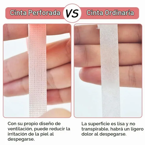 Vista 3 de EBANKU 5 rollos de cinta para extensiones de pestañas, cinta de ojos