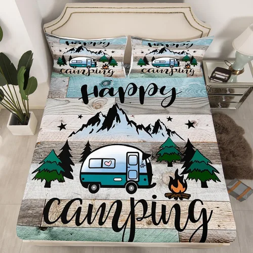 Vista 19 de Juego de ropa de cama de bandera estadounidense tamaño individual para niños, adolescentes y hombres, retro, verde militar, camuflaje, bandera