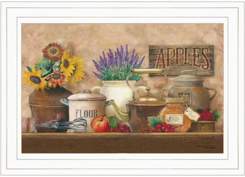 Vista 7 de Trendy Decor4U Arte de pared impreso de cocina antigua, 15 x 11 pulgadas, marrón
