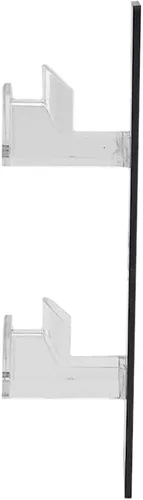 Vista 5 de Marketing Holders Estante colgante para lentes de sol con herrajes de 2 niveles para lentes con parte trasera negra para montaje en pared, nariz