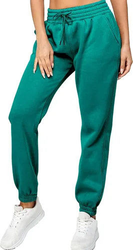 Vista 60 de IUUI Pantalones deportivos de cintura alta para mujer, con bolsillos, de algodón, holgados, atléticos