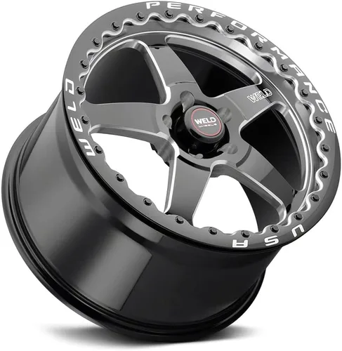 Vista 3 de Weld Performance S904 Ventura Beadlock - Rueda personalizada, 15 x 10, desplazamiento 50, patrón de pernos de 5 x 114.3, cubo de 3.1 in, negro
