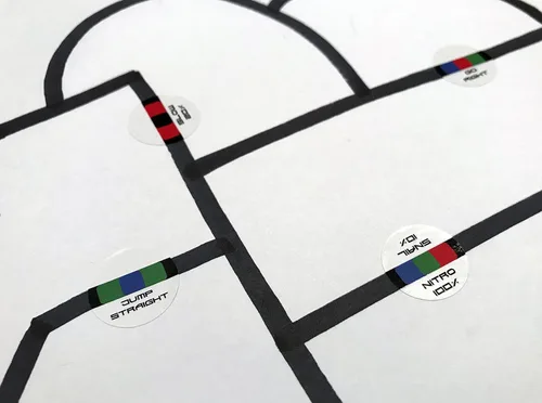 Vista 6 de Códigos autoadhesivos (paquete de inicial) de Ozoeasy, para usar con Ozobot
