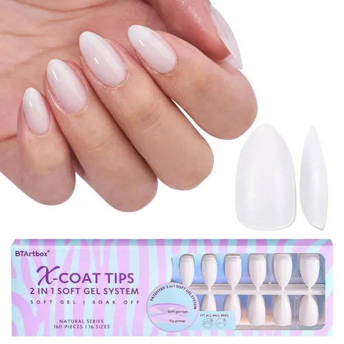 Vista 10 de BTArtboxnails - Uñas a presión, uñas cortas cuadradas de color blanco A-Blanco Lechoso S Cuadrado