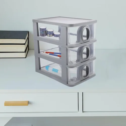 Vista 2 de Gabinete de almacenamiento de cajones, gabinete de almacenamiento de manualidades, cajas varias, estuche de almacenamiento de papelería, organizador