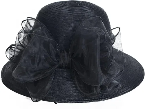 Vista 2 de Ascot Kentucky Church Derby Bowler Cloche Sombrero Bowknot Organza Bridal Dress Cap S051