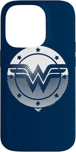 Vista 17 de Wonder Woman Funda con logotipo de escudo de medio tono para iPhone 17