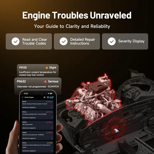 Vista 10 de TOPDON Carpal OBD2 escáner Bluetooth - Herramienta de diagnóstico para todos los sistemas con IA AI-Assisted All System Car Scan Tool for iOS &