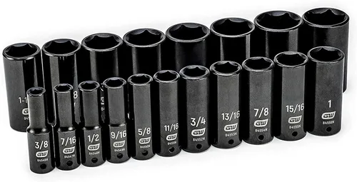 Vista 3 de GEARWRENCH - Juego de llaves de vaso de impacto estándar, color negro