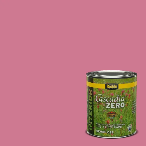 Vista 201 de Rodda Paint CASCADIA ZERO - Pintura satinada e imprimación para interiores en uno, 1 galón, Lady Flower Flor de señora