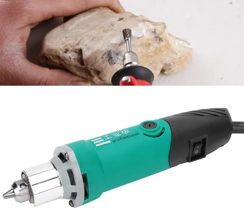 Vista 2 de Jeanoko HT2419 - Juego de amoladora eléctrica de corte de jade de grado industrial, amoladora angular inalámbrica con mandril de control