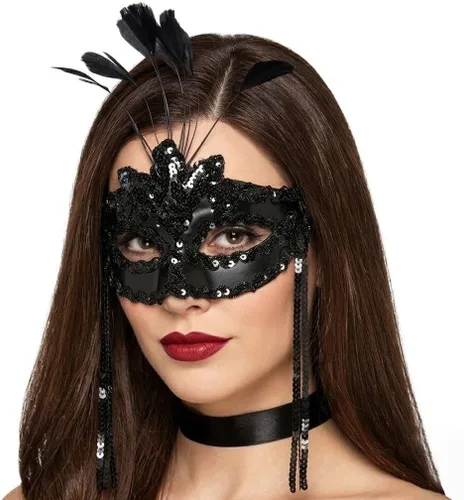 Vista 16 de Crown Display Masquerade Mask, Costume Half Face Masks for Women & Men