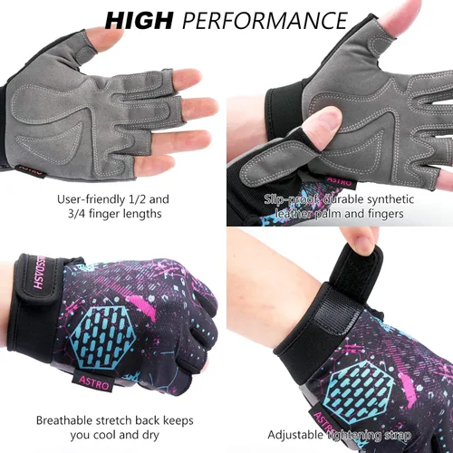 Vista 2 de BASSDASH Guantes de pesca Astro para hombres y mujeres, guantes sin dedos para pesca deportiva, kayak, remo, vela, MTB