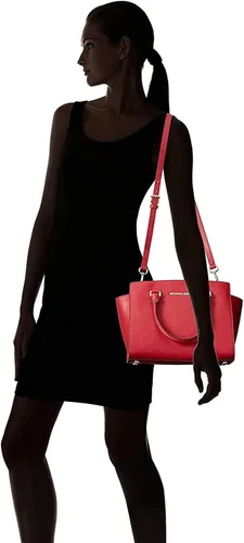 Vista 6 de MICHAEL Michael Kors Selma Medium TZ Satchel para mujer, rojo, talla única