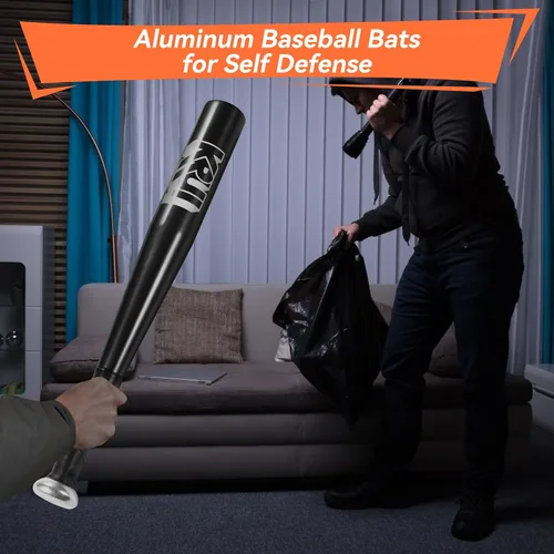 Vista 2 de KRUI - Bate de béisbol de aluminio, bate de autodefensa de 45,7 cm, bate ligero para el comprobador de neumáticos, pesca, para mantener en el hogar