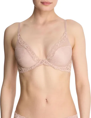 Vista 52 de Natori - Sujetador de encaje para mujer con inmersión, diseño de plumas Cafe