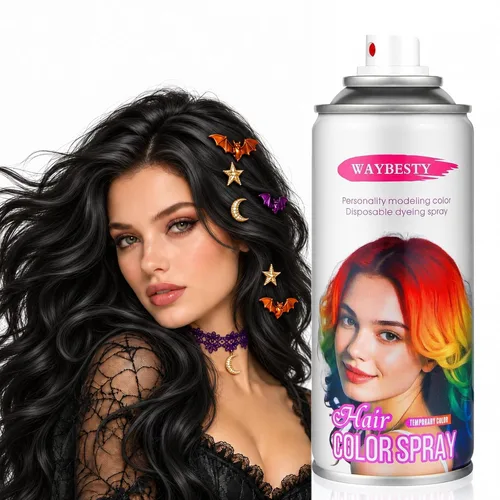 Vista 10 de Spray temporal de color rojo para el cabello para niños, mujeres