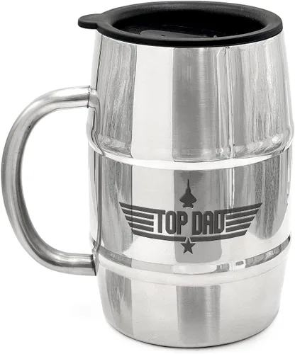 Vista 8 de GALVANOX Taza de cerveza aislada de acero inoxidable con asa y tapa para sorber (para Navidad/cumpleaños/día del padre) I Identify As Sober