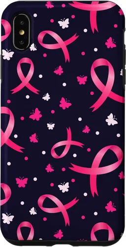 Vista 11 de Funda de soporte para iPhone 17 de mujeres de concientización sobre el cáncer de mama con patrón de cinta rosa
